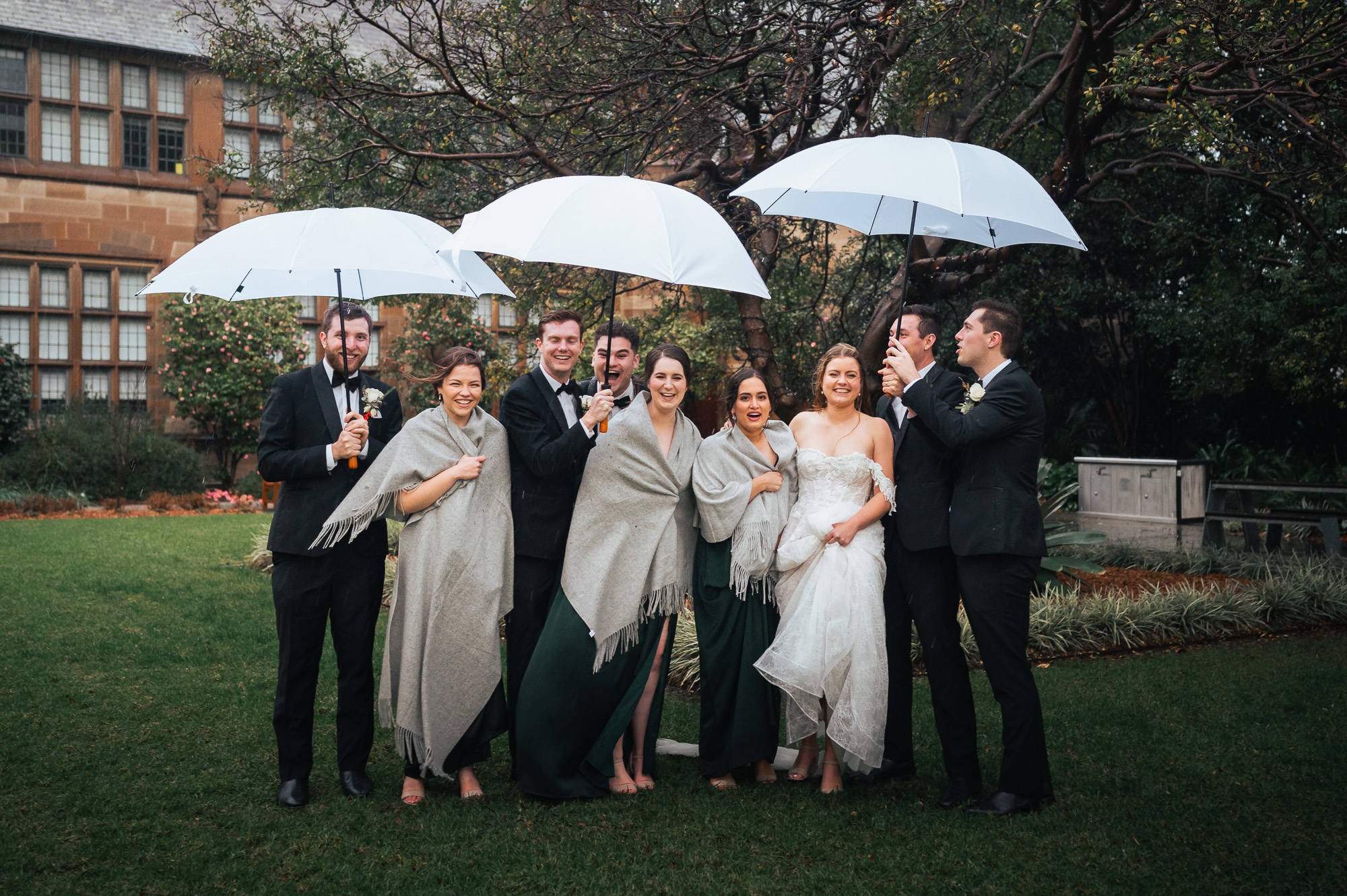 Wet Weather Wedding Photos Sydney